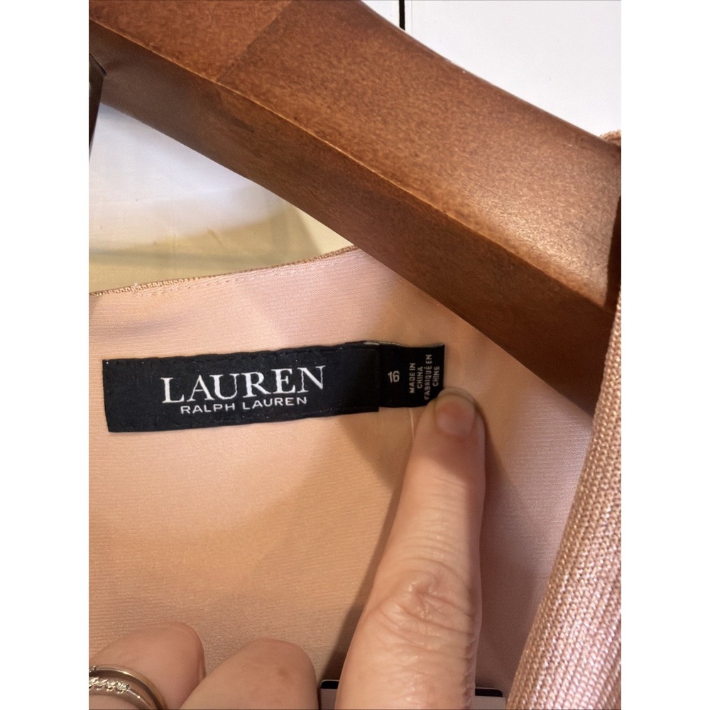 Polo RALPH LAUREN Womens Dress Buckle Sleeveless Full-Length Evening Faux Wrap - Picture 7 of 14